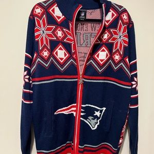 *SOLD*
NFL New England Patriots Zip-up Sweater Medium